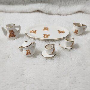 Brand Unknow, Child Teddy Bear Tea Set, Miniature